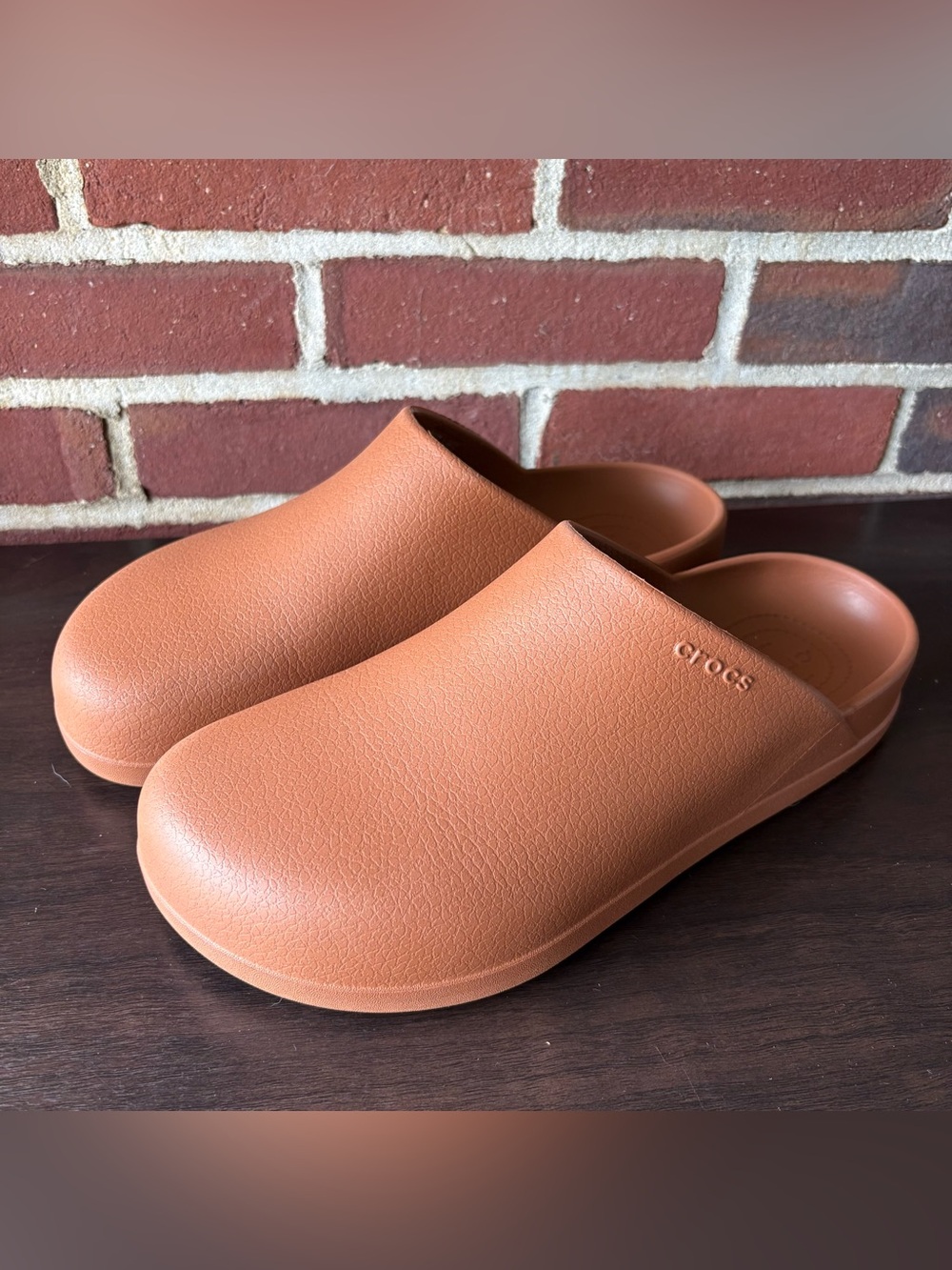 CROCS Men's Dylan Slip-On Clog in Terracotta Brown